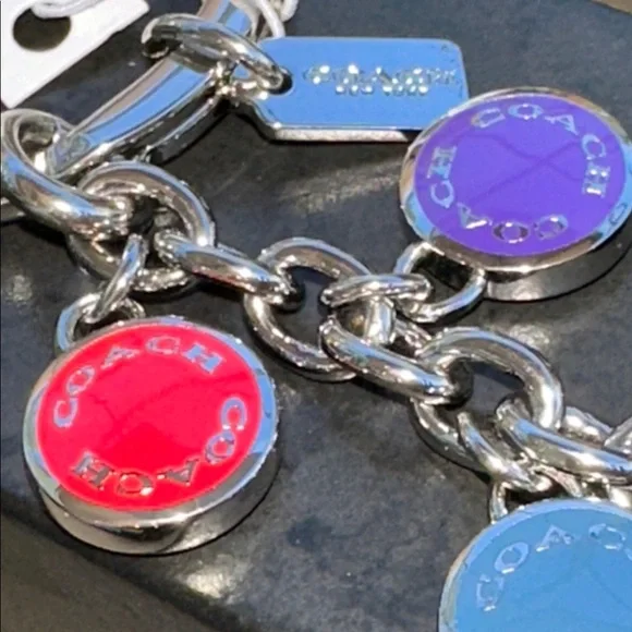 Coach Red and Silver Charm Keychain - Picture 8 of 11